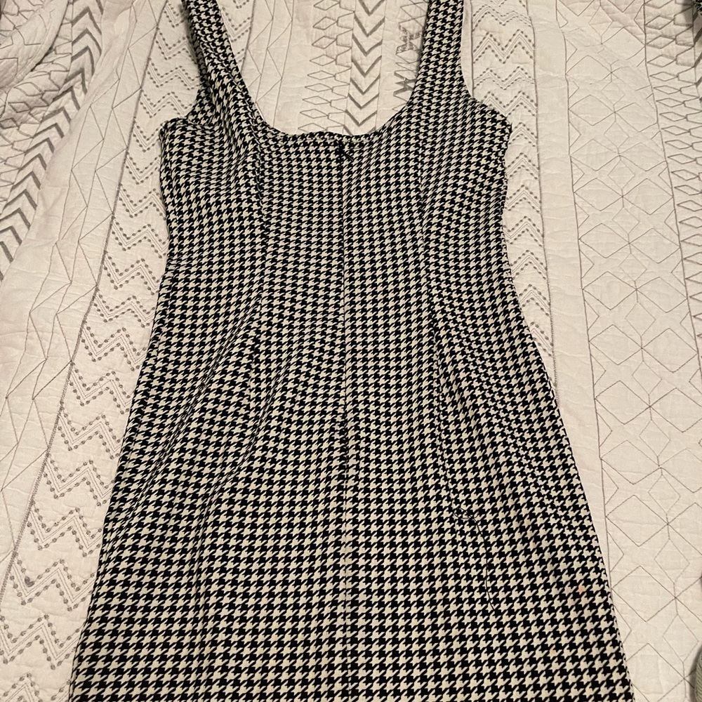 Black and white mini dress